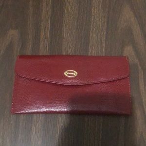 M LONDON Genuine Leather Wallet Pocketbook Red